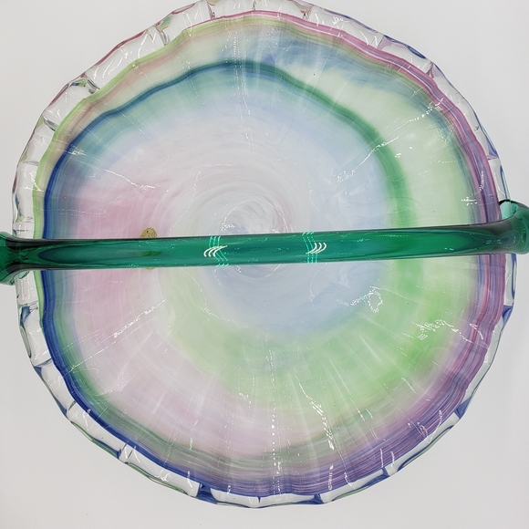 *LARGE*Murano Fazzoletto Basket Vase - Picture 8 of 8